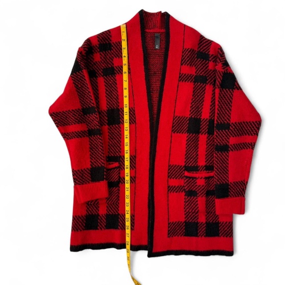 NWOT- Red Buffalo Plaid Cardigan Sweater - Small - Picture 5 of 8
